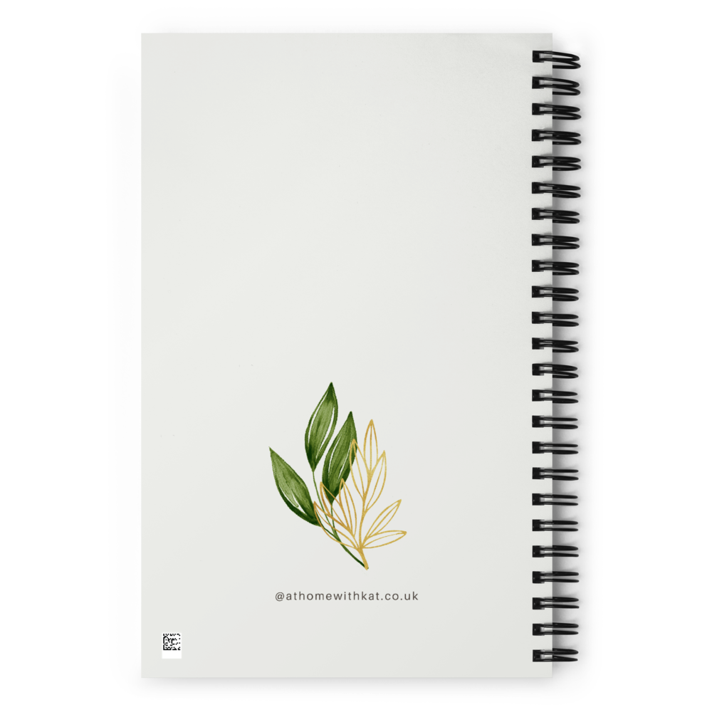 Teacher Notes - Spiral notebook - Gold & green leaf design