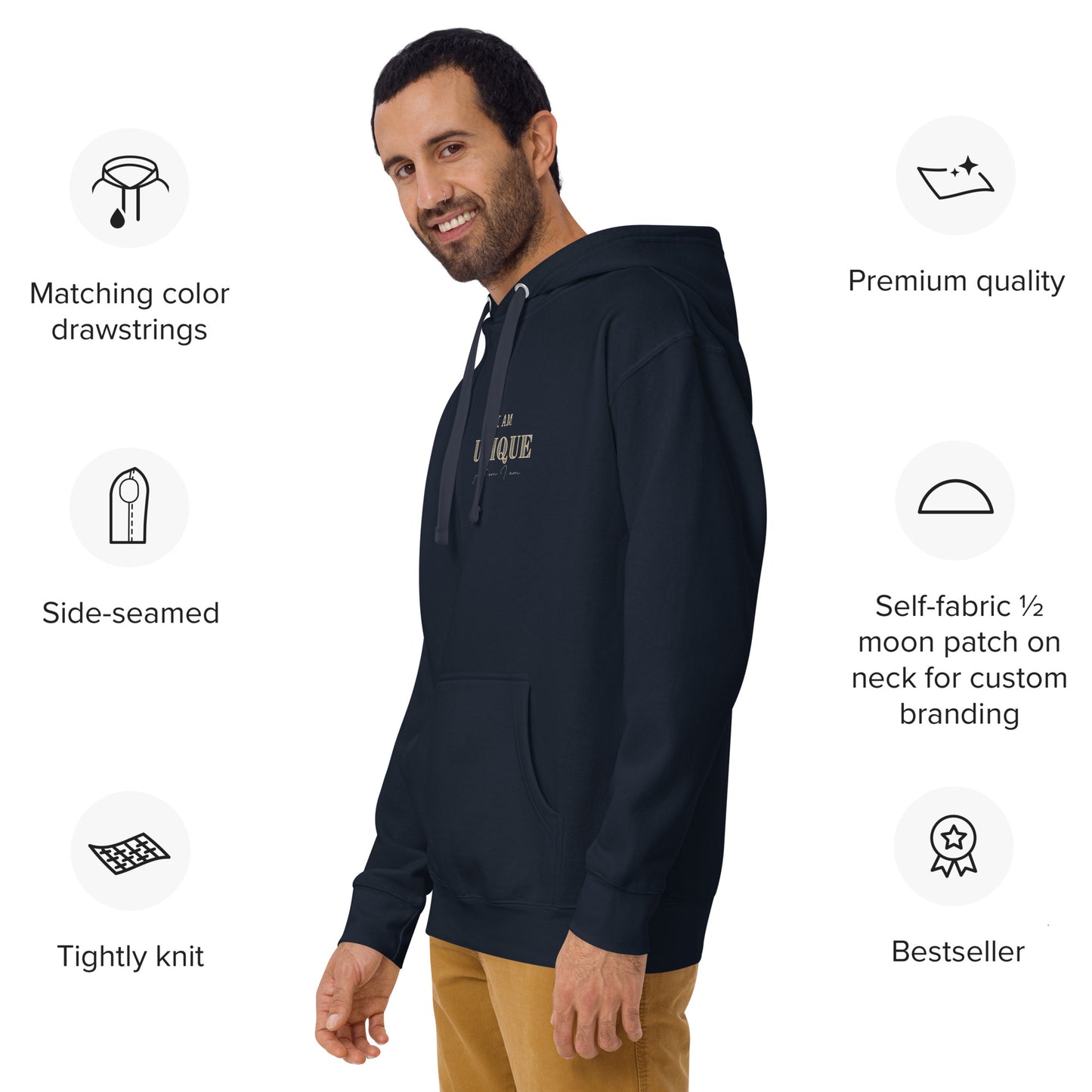 I am UNIQUE Hoodie - adult